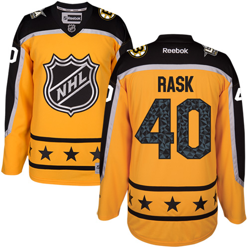 Bruins #40 Tuukka Rask Yellow All-Star Atlantic Division Stitched NHL Jersey - Click Image to Close